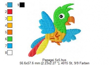 Preview: Papagei 5x5