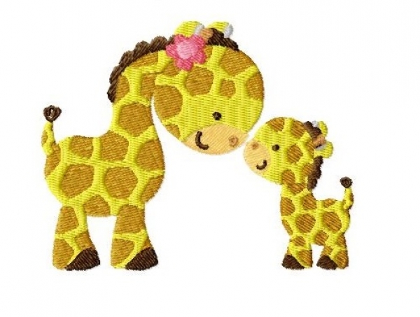 Giraffe Mama und Baby