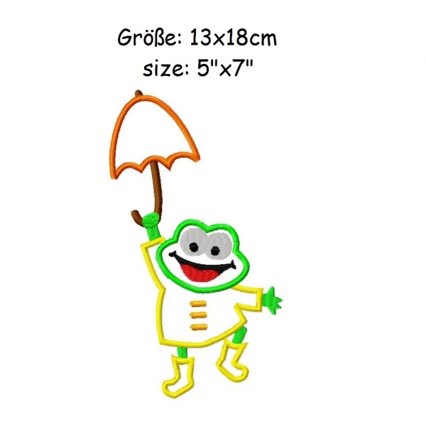 Regenfrosch Applikation 13x18
