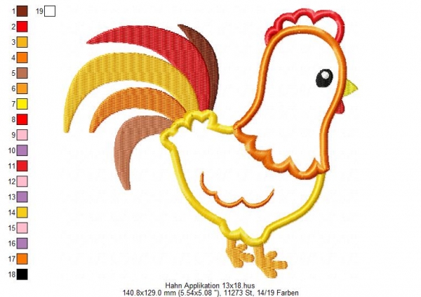 Applikation Hahn 13x18