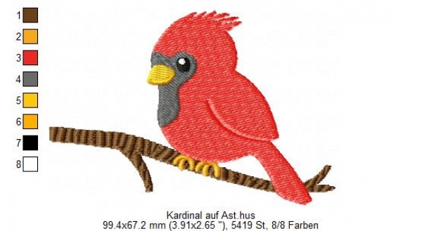 Kardinal auf Ast