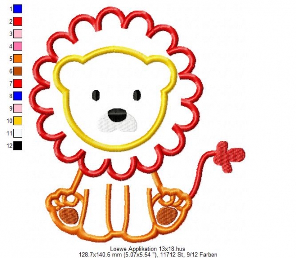 Applikation Löwe 13x18